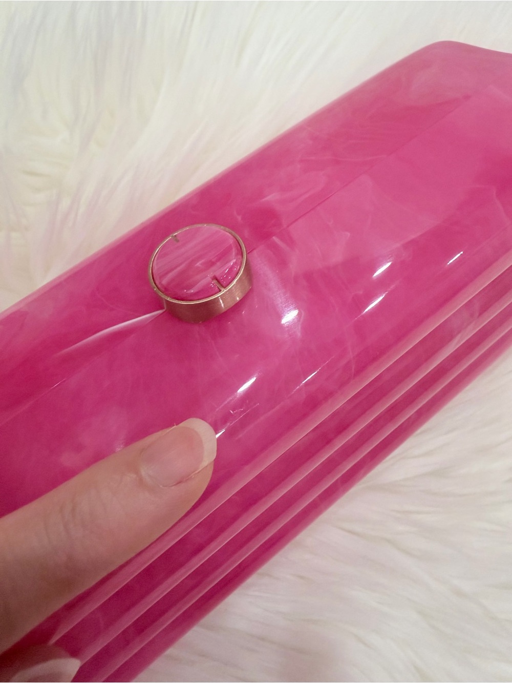 Cult Gaia Enid Clutch in Dragonfruit - Picture 11 of 11